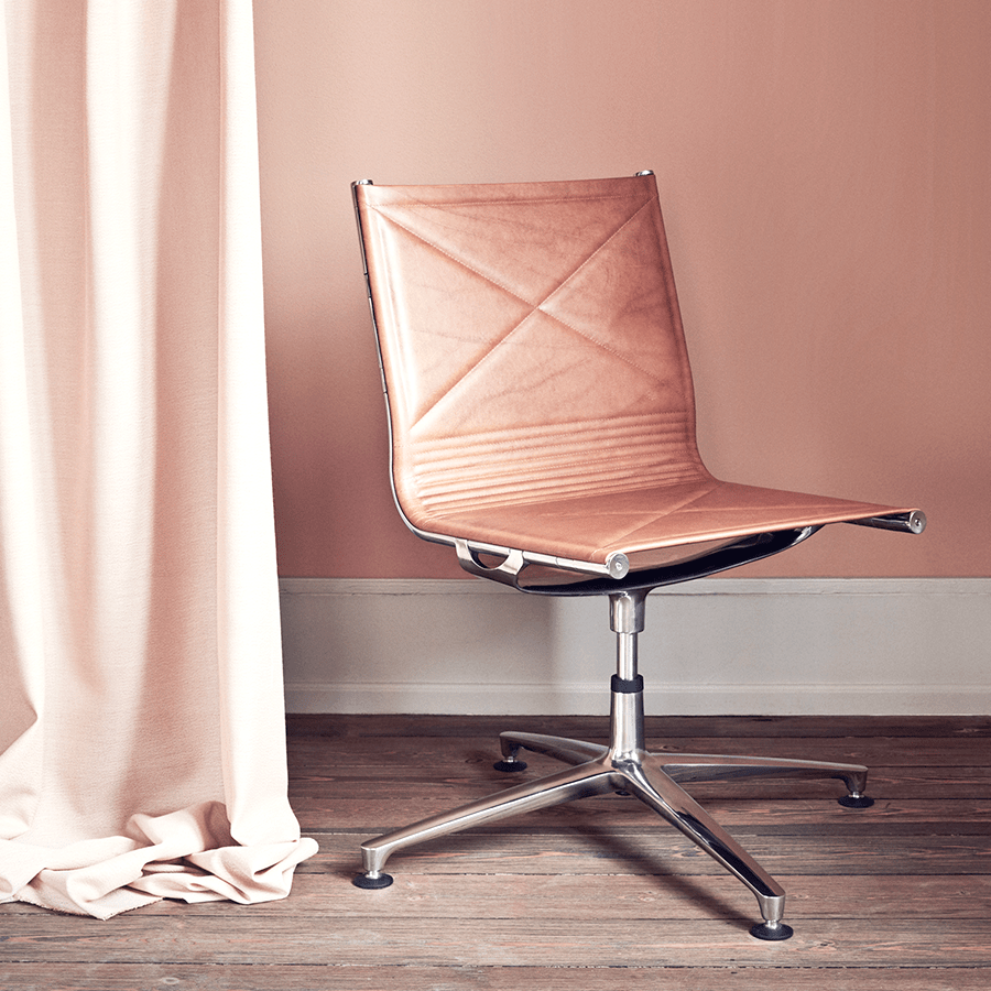 JOINT 1211 OFFICE CHAIR YELLOWSTONE LEATHER - DYKE & DEAN