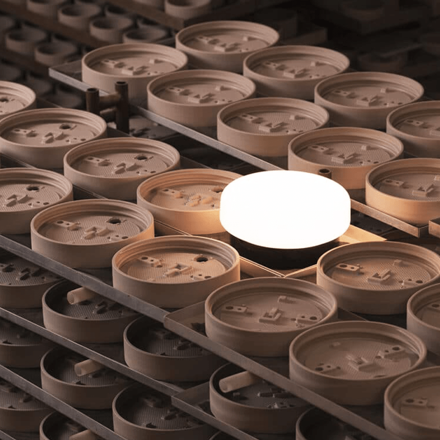 LAMPETT PORCELAIN WALL LIGHT IP54 BLACK - DYKE & DEAN