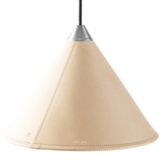 LEATHER CONE LAMP NATURAL CRUDE - DYKE & DEAN