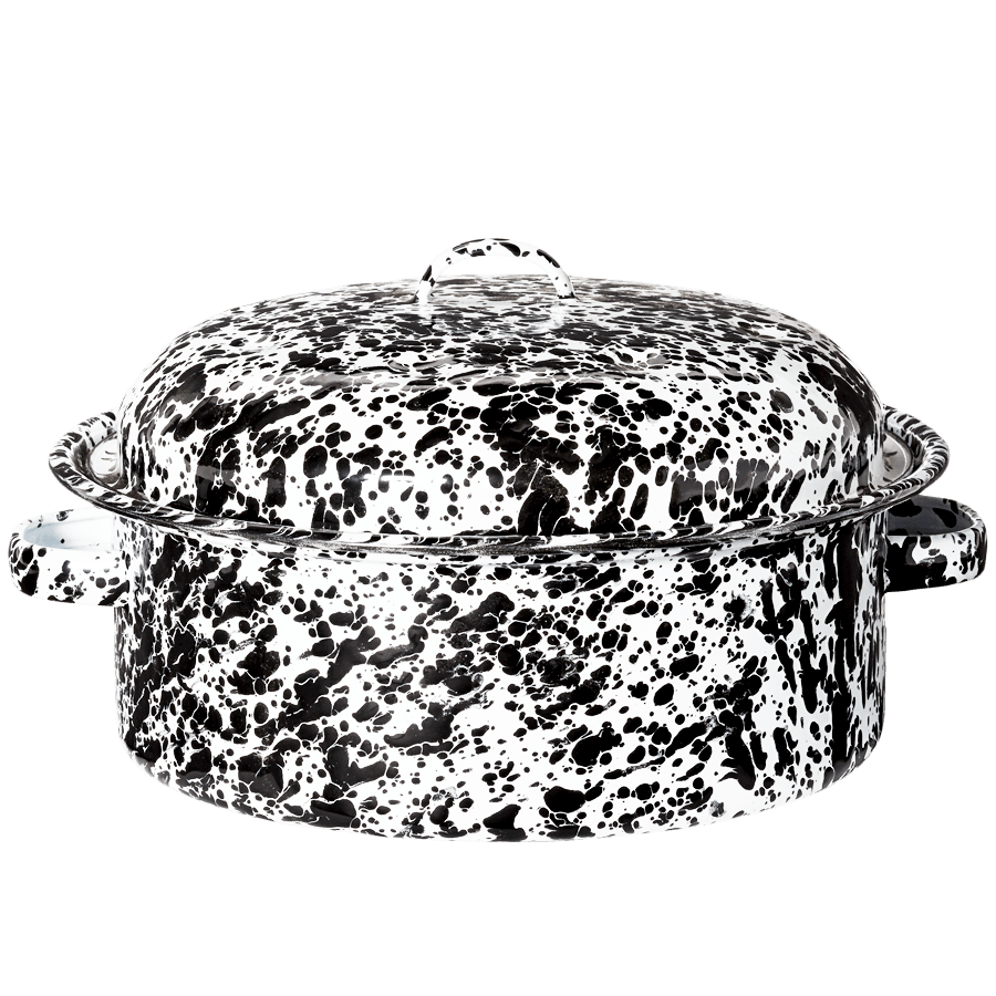 MEDUIM COOKING POT BLACK MARBLE - DYKE & DEAN