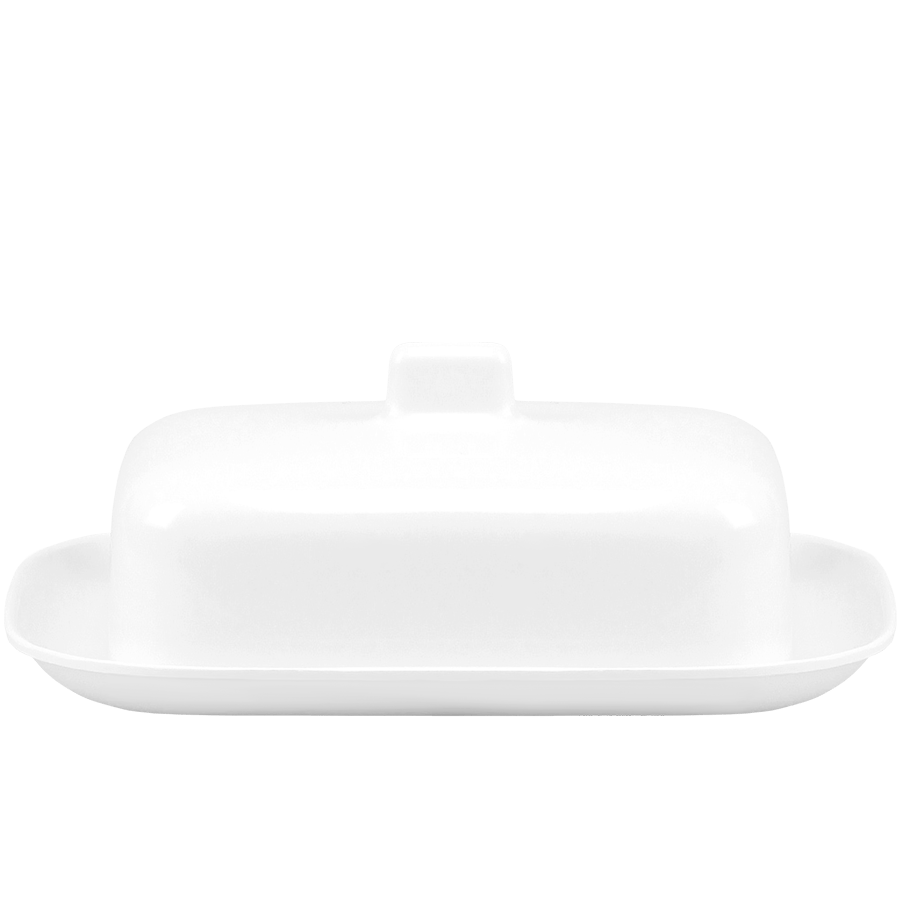 MELAMINE BUTTER DISH WHITE - DYKE & DEAN