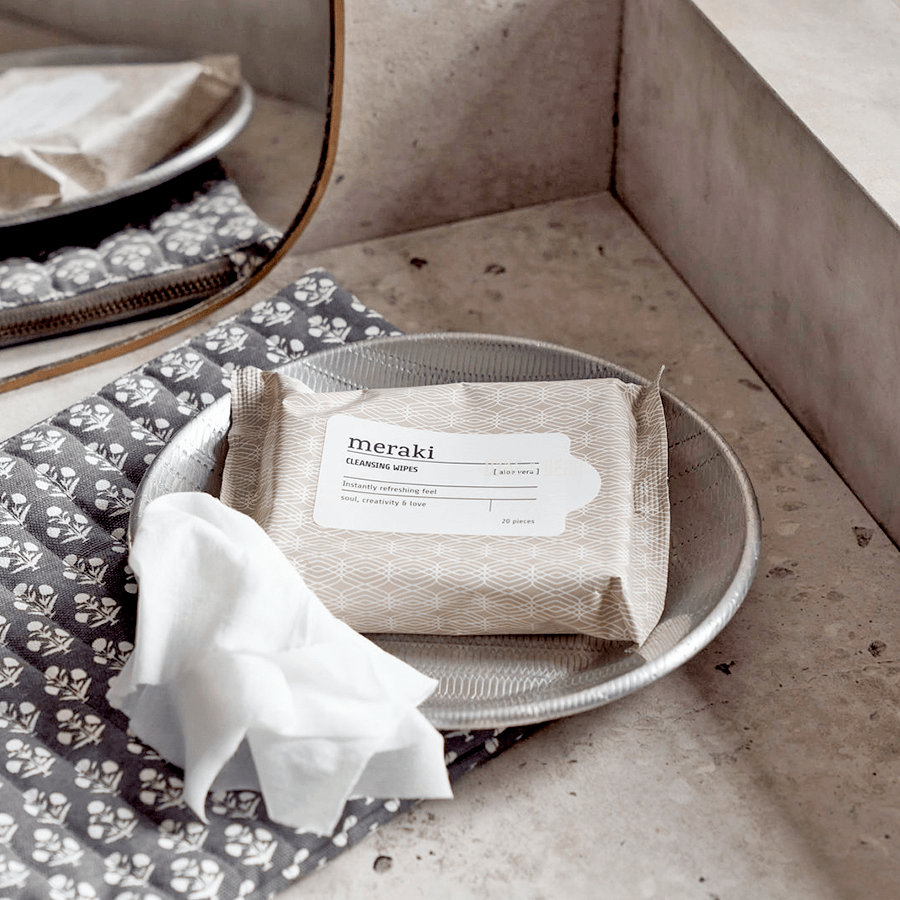 MERAKI REFRESHING CLEANSING WIPES ALOE VERA - DYKE & DEAN