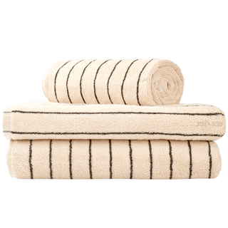 NARAM BATH TOWELS BABY CREAM & INK BATH TOWEL - DYKE & DEAN