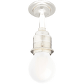 NICKEL FIXED EXTENDED E27 WALL BULB HOLDER - DYKE & DEAN