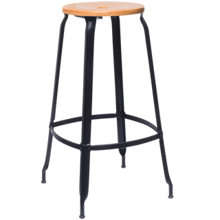 NICOLLE STOOL WOODEN SEAT 75cm - DYKE & DEAN