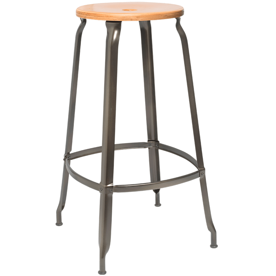 NICOLLE STOOL WOODEN SEAT 75cm - DYKE & DEAN