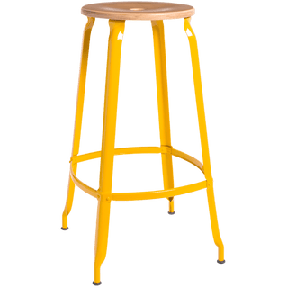 NICOLLE STOOL WOODEN SEAT 75cm - DYKE & DEAN