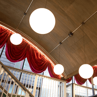 OPAL GLOBE PENDANT BLACK 500mm - DYKE & DEAN