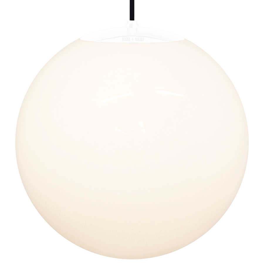 OPAL GLOBE PENDANT WHITE 500mm - DYKE & DEAN