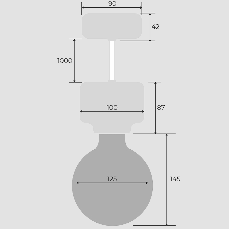 PORCELAIN PENDANT ROTO - DYKE & DEAN