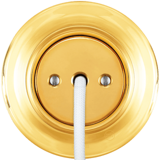 PORCELAIN WALL CABLE GLAND SOCKET GOLD - DYKE & DEAN