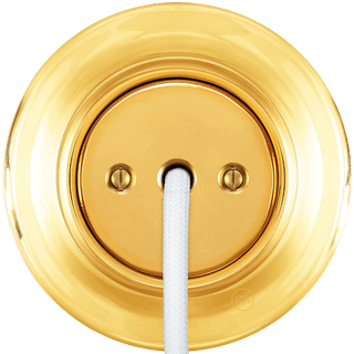 PORCELAIN WALL CABLE GLAND SOCKET GOLD - DYKE & DEAN