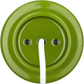 Green porcelain wall cable gland by Katy Paty with 8.5mm central cable hole