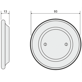 PORCELAIN WALL END PLUG SOCKET MATT BLACK - DYKE & DEAN