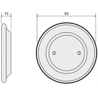 PORCELAIN WALL END PLUG SOCKET VANILLA - DYKE & DEAN