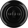 PORCELAIN WALL LIGHT SWITCH BLACK ROTARY - DYKE & DEAN