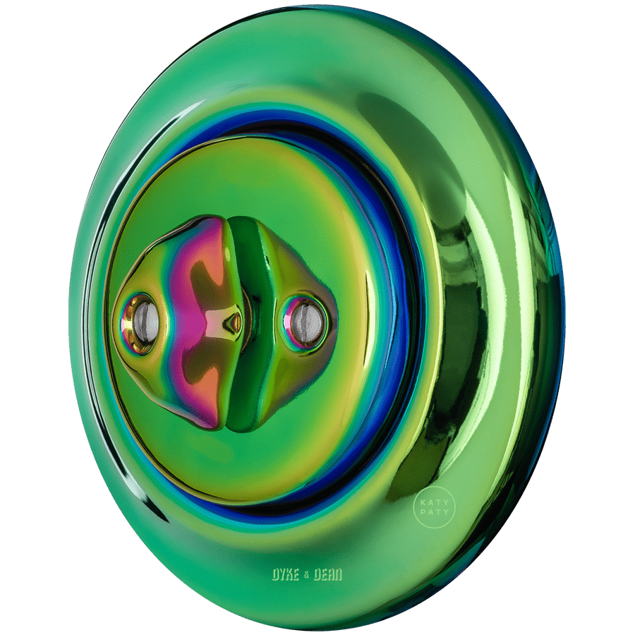 PORCELAIN WALL LIGHT SWITCH CHLOREDO ROTARY - DYKE & DEAN