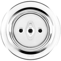 PORCELAIN WALL LIGHT SWITCH CHROME ROTARY - DYKE & DEAN