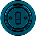 PORCELAIN WALL LIGHT SWITCH DARK BLUE TOGGLE - DYKE & DEAN
