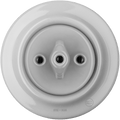 Grey porcelain rotary wall light switch by Katy Paty