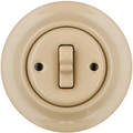 PORCELAIN WALL LIGHT SWITCH SAND TOGGLE - DYKE & DEAN