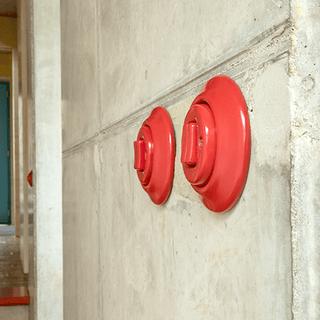 PORCELAIN WALL SOCKET AZURE SCHUKO - DYKE & DEAN