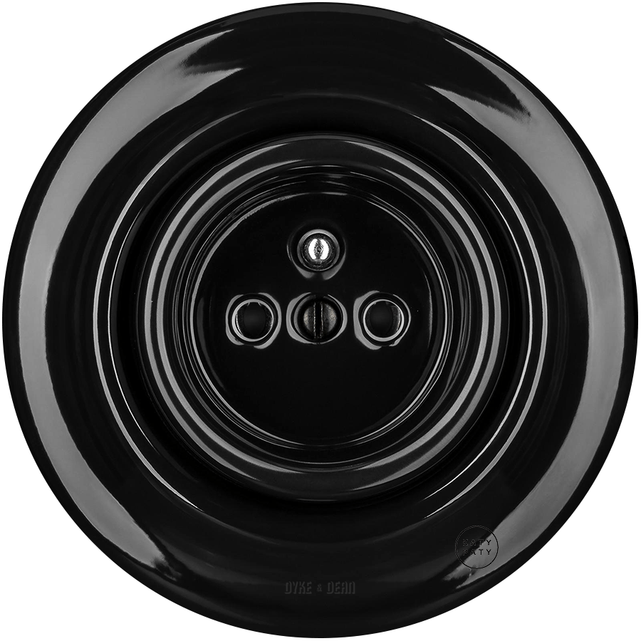 PORCELAIN WALL SOCKET BLACK - DYKE & DEAN