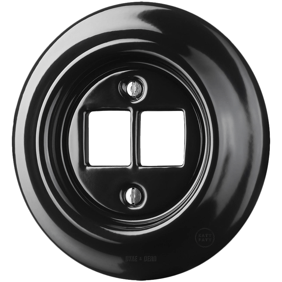 PORCELAIN WALL SOCKET BLACK PC/USB - DYKE & DEAN