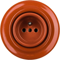 Brick Red porcelain 2-pin Euro wall socket by Katy Paty