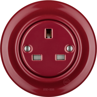 PORCELAIN WALL SOCKET BURGUNDY UK - DYKE & DEAN