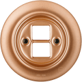 Copper porcelain PC and USB data wall socket by Katy Paty