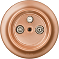 Copper porcelain TV antenna wall socket by Katy Paty