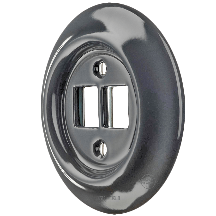 PORCELAIN WALL SOCKET DARK GREY PC/USB - DYKE & DEAN