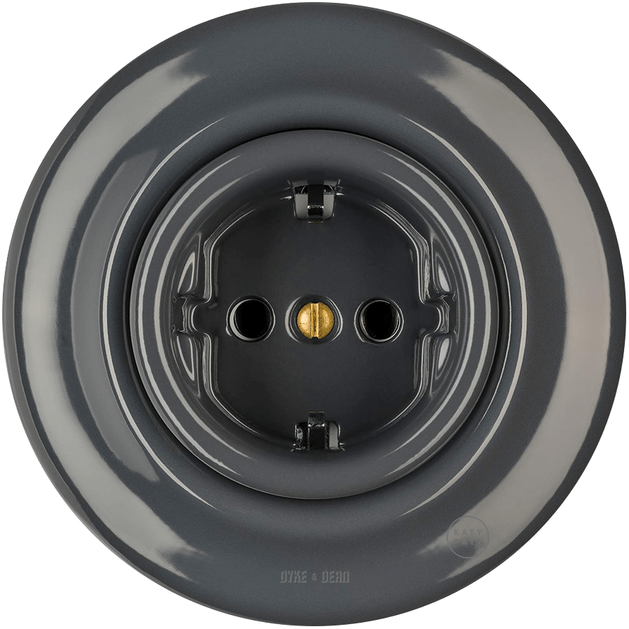 PORCELAIN WALL SOCKET DARK GREY SCHUKO - DYKE & DEAN