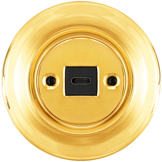 PORCELAIN WALL SOCKET GOLD USB-C - DYKE & DEAN