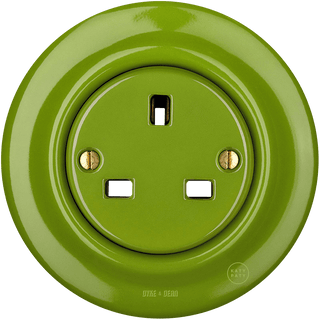 PORCELAIN WALL SOCKET GREEN UK - DYKE & DEAN