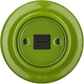 PORCELAIN WALL SOCKET GREEN USB-C - DYKE & DEAN
