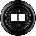 PORCELAIN WALL SOCKET MATT BLACK PC/USB - DYKE & DEAN
