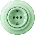PORCELAIN WALL SOCKET MINT SCHUKO - DYKE & DEAN