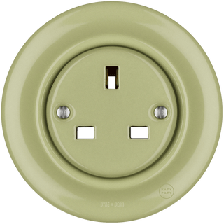 PORCELAIN WALL SOCKET MOSS GREEN UK - DYKE & DEAN