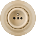 Sand porcelain 2-pin Euro wall socket by Katy Paty