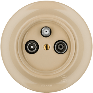 PORCELAIN WALL SOCKET SAND TV ANTENNA - DYKE & DEAN