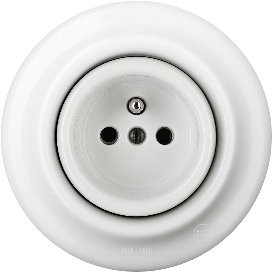 PORCELAIN WALL SOCKET WHITE - DYKE & DEAN