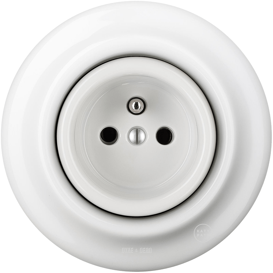 PORCELAIN WALL SOCKET WHITE - DYKE & DEAN