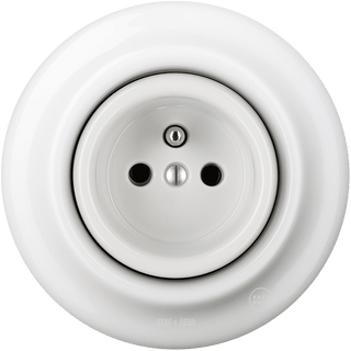 PORCELAIN WALL SOCKET WHITE - DYKE & DEAN