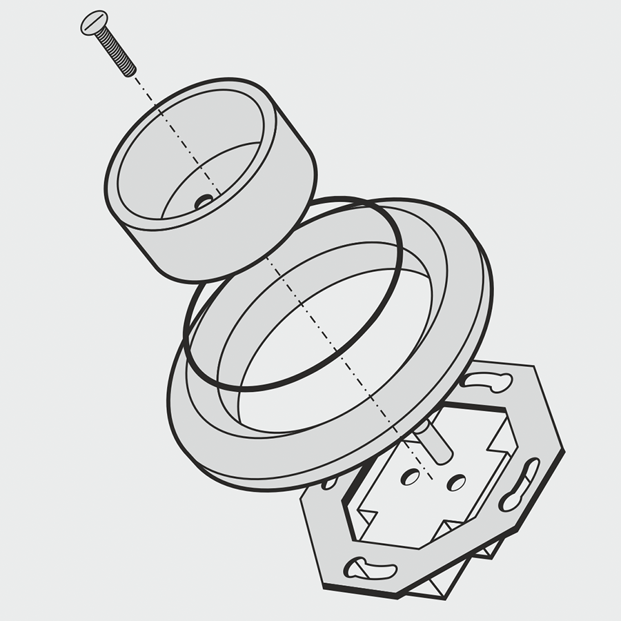 PORCELAIN WALL SOCKET WHITE - DYKE & DEAN