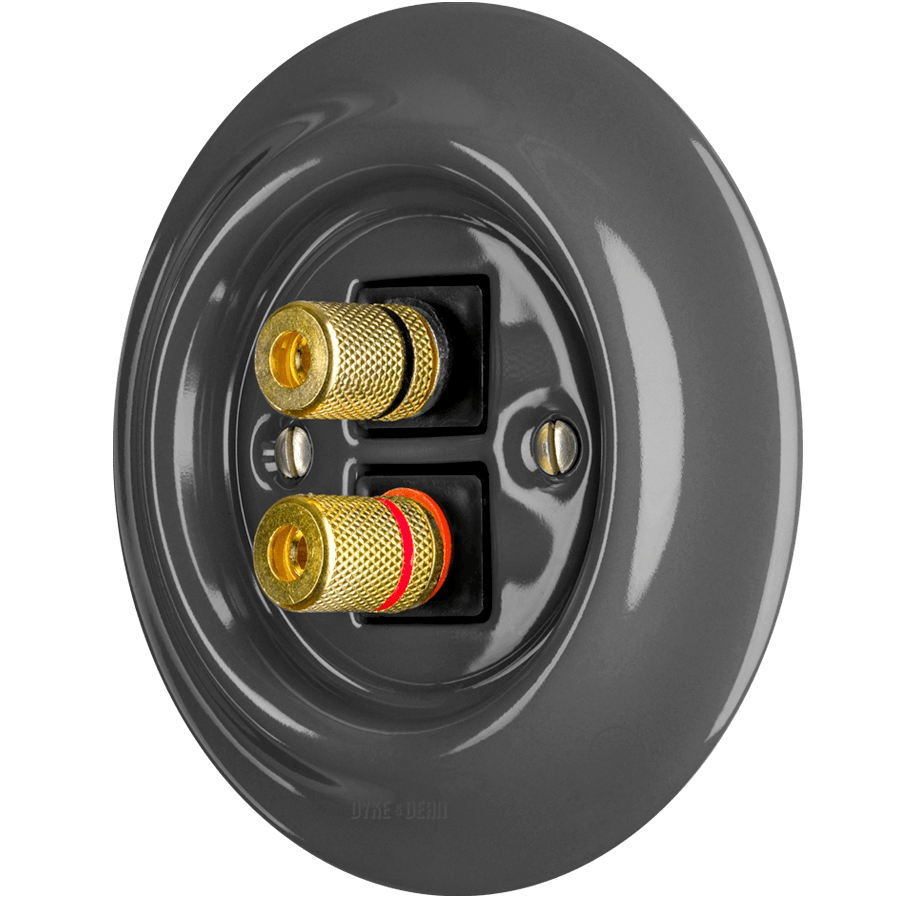 PORCELAIN WALL SPEAKER SOCKET DARK GREY - DYKE & DEAN