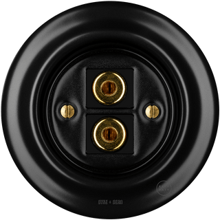 PORCELAIN WALL SPEAKER SOCKET MATT BLACK - DYKE & DEAN