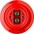 PORCELAIN WALL SPEAKER SOCKET RED - DYKE & DEAN