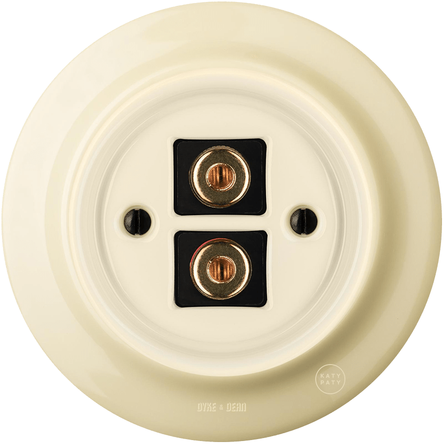 PORCELAIN WALL SPEAKER SOCKET VANILLA - DYKE & DEAN